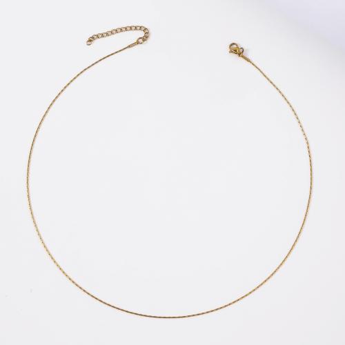 Stainless Steel Chain Necklace, 304 Stainless Steel, with 5cm extender chain, fashion jewelry & for woman, more colors for choice, Length:Approx 45 cm, Sold By PC