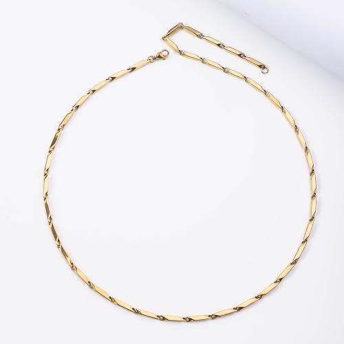 Stainless Steel Chain Necklace, 304 Stainless Steel, fashion jewelry & different length for choice & Unisex, more colors for choice, 3mm, Sold By PC