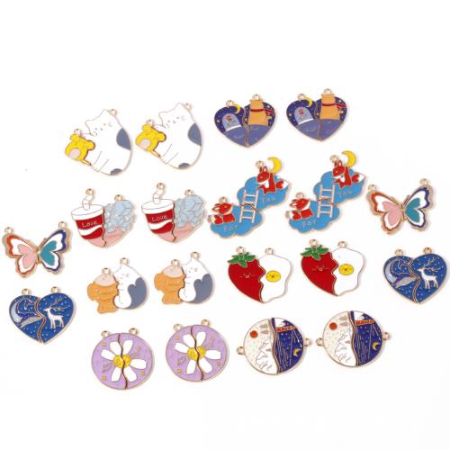 Zinc Alloy Enamel Pendants DIY Sold By Bag