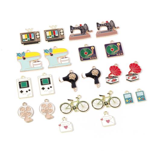 Tibetan Style Enamel Pendants, DIY & different styles for choice, 10PCs/Bag, Sold By Bag