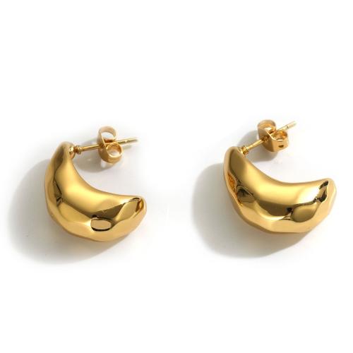 ステンレス鋼イヤリング, 304ステンレススチール, ファッションジュエリー & 女性用, 金色, 21x8mm, 売り手 ペア