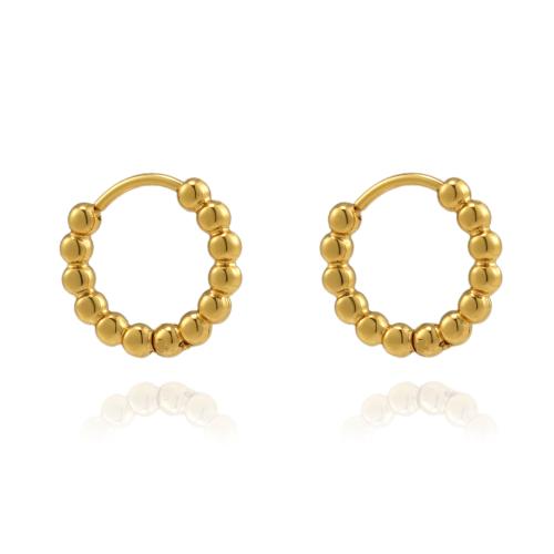 Acier inoxydable Levier Retour Earring, Acier inoxydable 304, Plaqué or 18K, bijoux de mode & pour femme, doré, 10x3mm, Vendu par paire