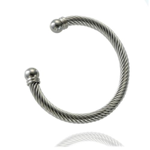 Bracelet en acier inoxydable, Acier inoxydable 304, bijoux de mode & pour femme, couleur originale, 7mm, Diamètre intérieur:Environ 67mm, Vendu par PC