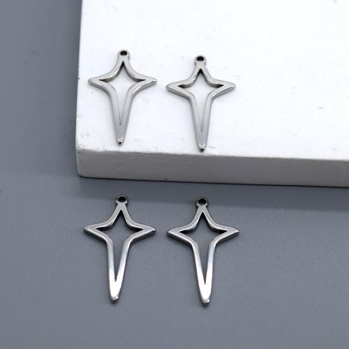 Stainless Steel Pendants, 304 Stainless Steel, DIY & hollow, 12x20mm, 6PCs/Bag, Sold By Bag