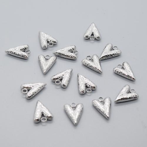 Stainless Steel Heart Pendants 304 Stainless Steel DIY Sold By Bag