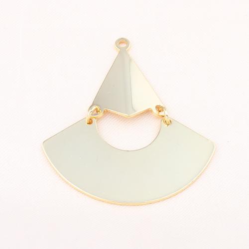 Brass Jewelry Pendants, gold color plated, DIY, nickel, lead & cadmium free, 47x42x1.50mm, Sold By PC