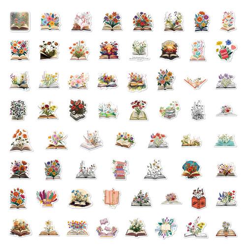 Sticker Paper PVC Plastic with Adhesive Sticker DIY & waterproof mixed colors About 4-8cm Sold By Lot