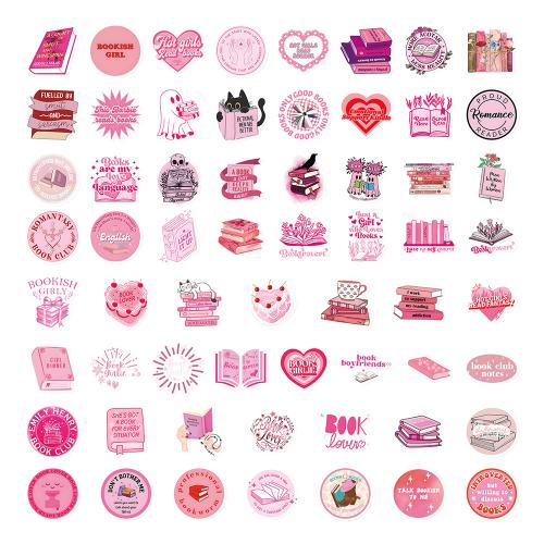 Sticker Paper, PVC Plastic, with Adhesive Sticker, DIY & waterproof, mixed colors, About  2-6cm, 60PCs/Lot, Sold By Lot