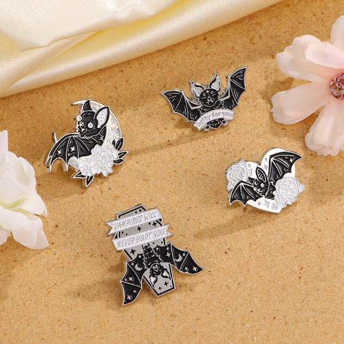 Zinc Alloy Badge silver color plated fashion jewelry & enamel nickel lead & cadmium free Sold By PC