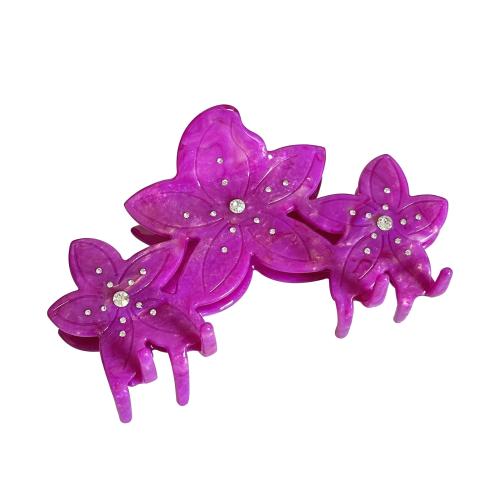 Haar Claw Clips, Acetaatblad, mode sieraden & met strass, meer kleuren voor de keuze, 103x55x59mm, Verkocht door PC