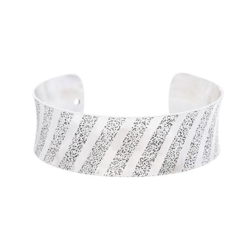 Brazalete de Aleación de Zinc, chapado, diverso tamaño para la opción & diferentes estilos para la opción & para mujer, plateado, Vendido por UD