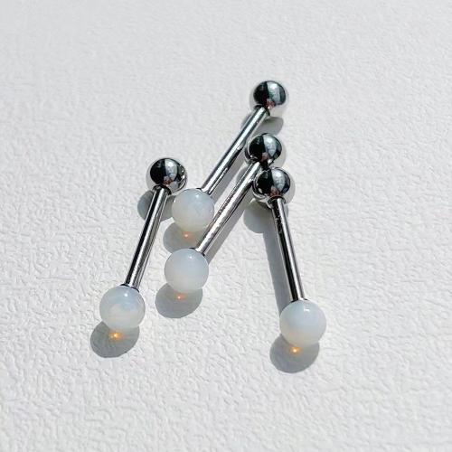 Osobní móda Body piercing šperky a doplňky, Titanium ocel, s Drahokam, lesklý, unisex & různé velikosti pro výběr, Původní barva, Prodáno By PC