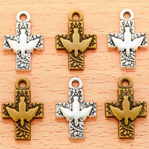 Tibetan Style Cross Pendants, plated, DIY, more colors for choice, 24x16mm, 100PC/Bag, Sold By Bag