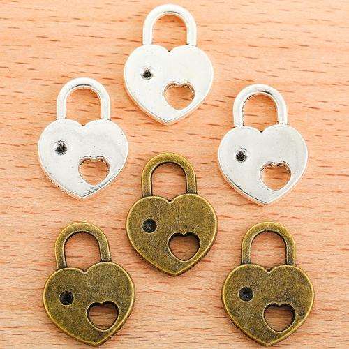 Tibetan Style Heart Pendants, plated, DIY, more colors for choice, 23x17mm, 100PC/Bag, Sold By Bag