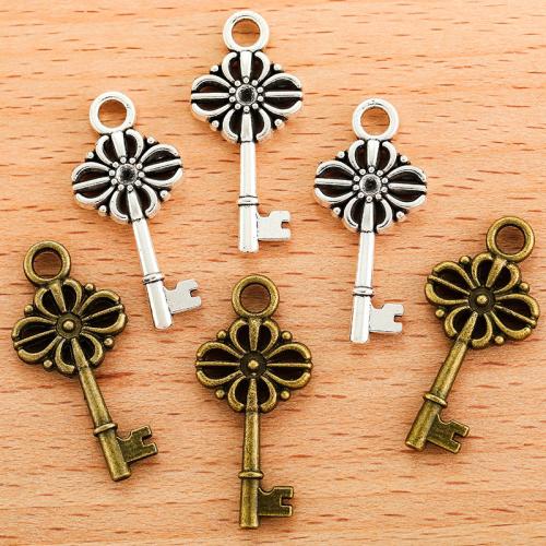 Zinklegering Key Hangers, Zinc Alloy, Sleutel, plated, DIY, meer kleuren voor de keuze, 29x14mm, 100PC/Bag, Verkocht door Bag