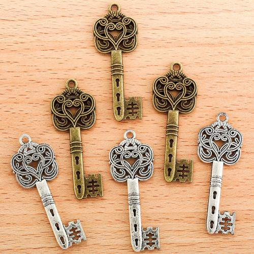 Zinc Alloy Key Pendants plated DIY Sold By Bag