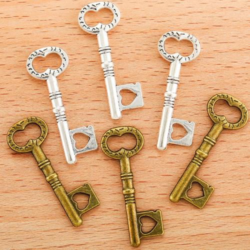 Zinklegering Key Hangers, Zinc Alloy, Sleutel, plated, DIY, meer kleuren voor de keuze, 34x12mm, 100PC/Bag, Verkocht door Bag