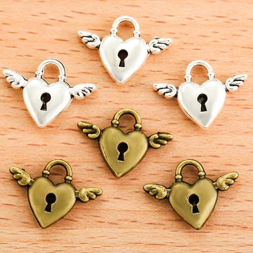 Tibetan Style Heart Pendants, plated, DIY, more colors for choice, 18x13mm, 100PC/Bag, Sold By Bag