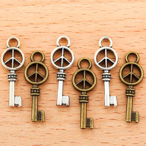 Zinklegering Key Hangers, Zinc Alloy, Sleutel, plated, DIY, meer kleuren voor de keuze, 26x9mm, 100PC/Bag, Verkocht door Bag