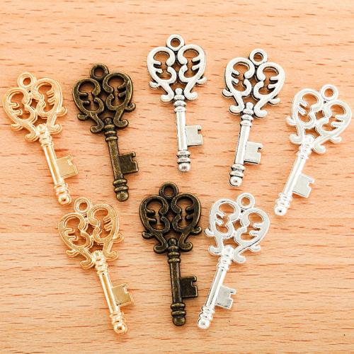 Zinklegering Key Hangers, Zinc Alloy, Sleutel, plated, DIY, meer kleuren voor de keuze, 32x14mm, 100PC/Bag, Verkocht door Bag