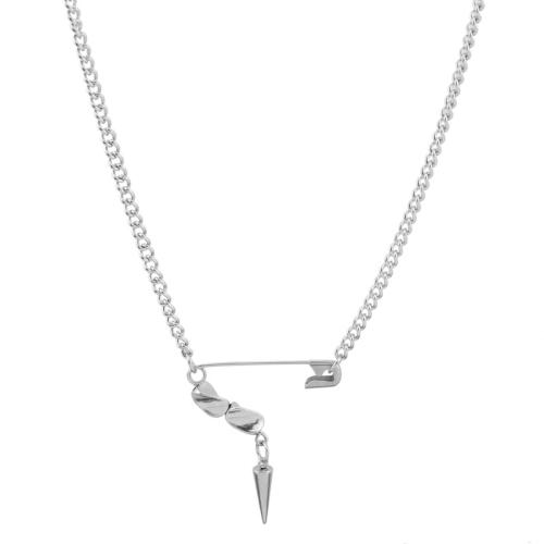 Edelstahl Schmuck Halskette, 304 Edelstahl, mit Verlängerungskettchen von 5cm, Modeschmuck & unisex & verschiedene Stile für Wahl, Länge ca. 45 cm, verkauft von PC