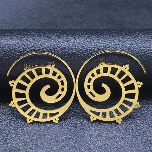 Boucle d'oreille de gaujon en acier inoxydable, Acier inoxydable 304, bijoux de mode & pour femme, plus de couleurs à choisir, 40x37mm, Vendu par paire