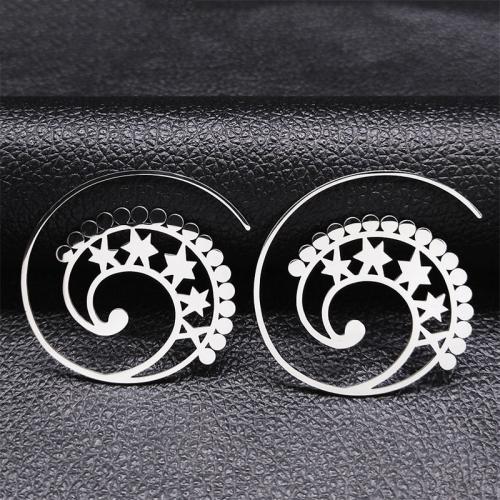 Stainless Steel Stud Earrings, 304 Stainless Steel, fashion jewelry & for woman, more colors for choice, 43x38mm, Sold By Pair