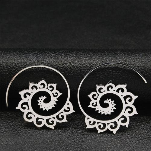 Stainless Steel Stud Earrings, 304 Stainless Steel, fashion jewelry & for woman, more colors for choice, 45x40mm, Sold By Pair