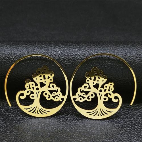 Boucle d'oreille de gaujon en acier inoxydable, Acier inoxydable 304, bijoux de mode & pour femme, plus de couleurs à choisir, 40x40mm, Vendu par paire