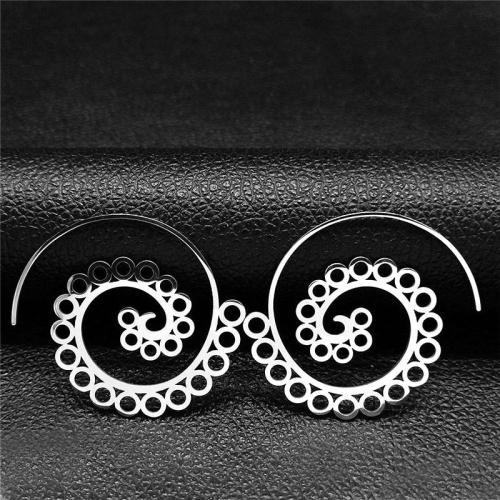 Boucle d'oreille de gaujon en acier inoxydable, Acier inoxydable 304, bijoux de mode & pour femme, plus de couleurs à choisir, 35x43mm, Vendu par paire