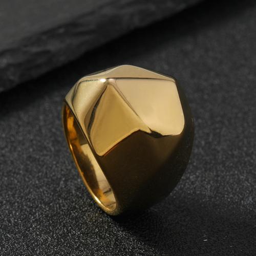 Anillo de dedo de acero inoxidable, acero inoxidable 304, Joyería & diverso tamaño para la opción & para mujer, dorado, Vendido por UD