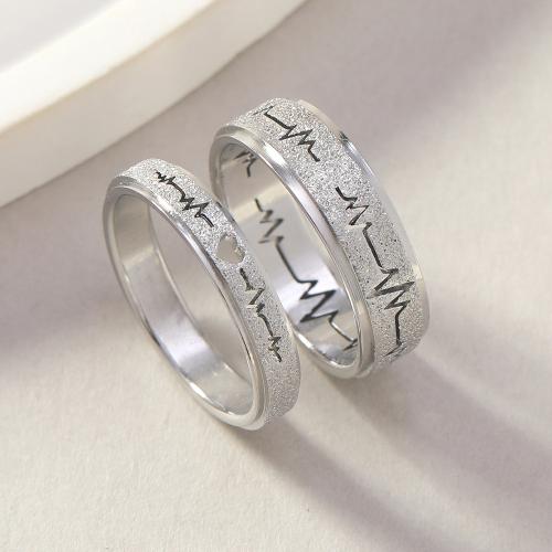 Stainless Steel Finger Ring 304 Stainless Steel 2 pieces & fashion jewelry & Unisex original color US Ring Sold By Set