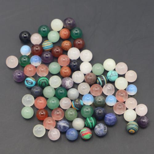 Mixed Gemstone Beads, Natural Stone, Round, polished, DIY & different materials for choice & no hole, more colors for choice, 6mm, Sold By PC