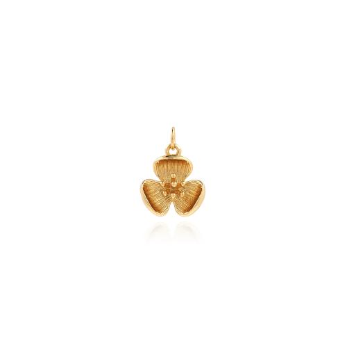 Brass Jewelry Pendants Flower Bud gold color plated DIY nickel lead & cadmium free Sold By PC