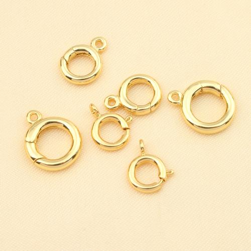 Brass Jewelry Clasps, Round, gold color plated, DIY & different size for choice, more colors for choice, nickel, lead & cadmium free, Sold By PC