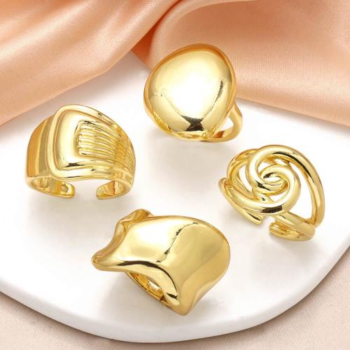 Brass Finger Ring, gold color plated, fashion jewelry & different designs for choice, golden, nickel, lead & cadmium free, Sold By PC