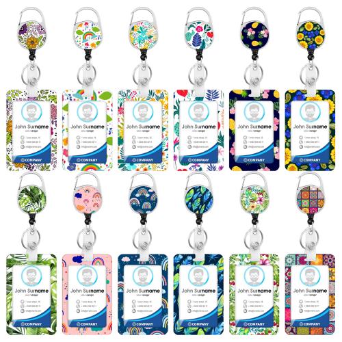 PVC Plastic Lanyard Card Holder, with Polyester & Tibetan Style, different styles for choice & epoxy gel, more colors for choice, 10PCs/Lot, Sold By Lot