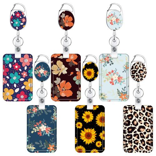 ABS Plastic Lanyard Card Holder, with Polyester & Tibetan Style, portable & different styles for choice, more colors for choice, 10PCs/Lot, Sold By Lot