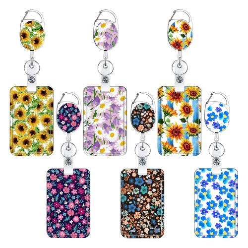 ABS Plastic Lanyard Card Holder with Polyester & Zinc Alloy portable Sold By Lot