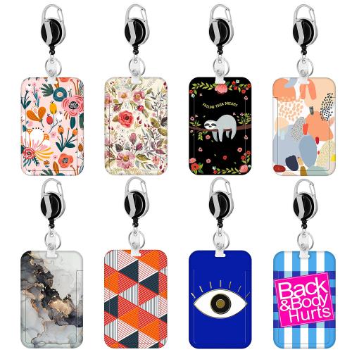 ABS Plastic Card Holder, with Tibetan Style, different styles for choice & epoxy gel, more colors for choice, 10PCs/Lot, Sold By Lot