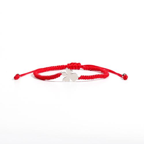 Stainless Steel Jewelry Bracelet 304 Stainless Steel with Polyester Cord handmade for woman Length Approx 16 cm Sold By PC