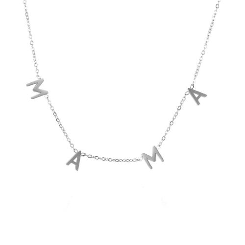 Titanium Steel Necklace, with 304 Stainless Steel Chain, polished, different styles for choice & for woman, more colors for choice, Length:Approx 41-50 cm, Sold By PC