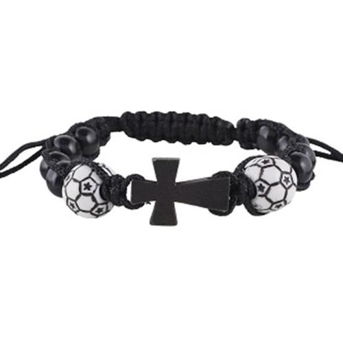 Bracelets en bois, avec cordon de polyester, styles différents pour le choix & pour homme, plus de couleurs à choisir, Longueur:Environ 16 cm, Vendu par PC