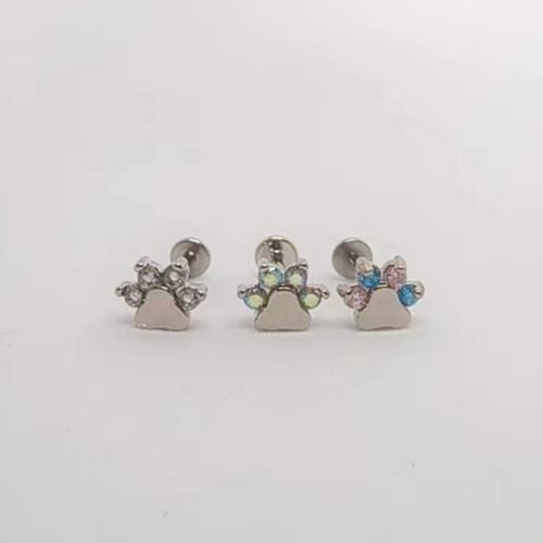 Fashion Personality Body Piercing Jóias e acessórios, cobre, unissex & tamanho diferente para a escolha & micro pavimento em zircônia cúbica, Mais cores pare escolha, vendido por PC