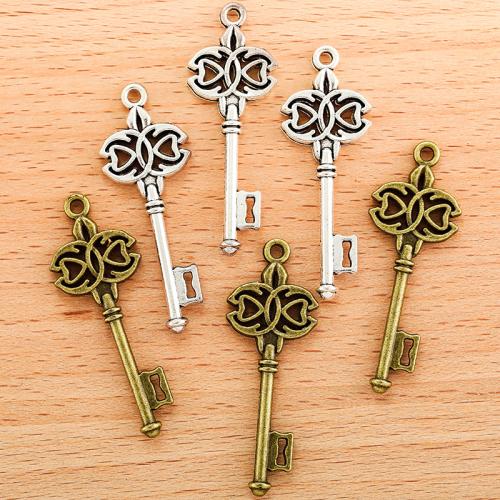 Zinc Alloy Key Pendants plated DIY Sold By Bag