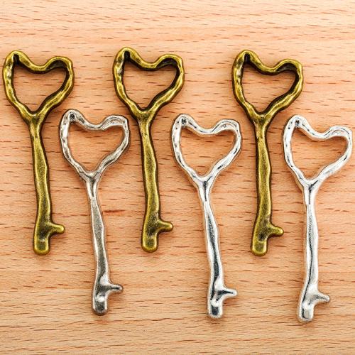 Zinc Alloy Key Pendants plated DIY Sold By Bag