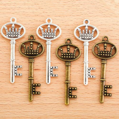 Zinc Alloy Key Pendants plated DIY Sold By Bag