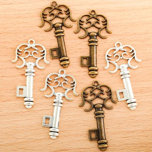 Zinklegering Key Hangers, Zinc Alloy, Sleutel, plated, DIY, meer kleuren voor de keuze, 51x28mm, 100PC/Bag, Verkocht door Bag