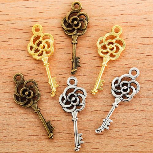 Zinklegering Key Hangers, Zinc Alloy, Sleutel, plated, DIY, meer kleuren voor de keuze, 28x11mm, 100PC/Bag, Verkocht door Bag