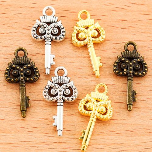 Tibetan Style Key Pendants, plated, DIY, more colors for choice, 21x10mm, 100PC/Bag, Sold By Bag